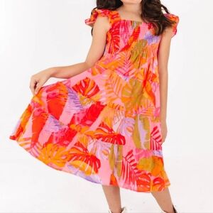 Tropical Print Dress-NWT